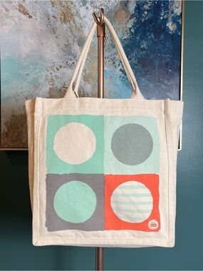 Fossil 30th Anniversary Canvas Tote Geometric Design
